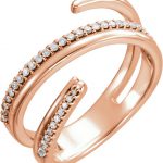 14K Rose 1/6 CTW Diamond Negative Space Ring - 123109