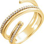 14K Yellow 1/6 CTW Diamond Negative Space Ring - 123109