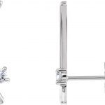 Platinum 1/8 CTW Natural Diamond Ear Climbers - 86521