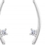 Platinum 1/8 CTW Natural Diamond Ear Climbers - 86521