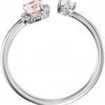 Platinum Natural Pink Morganite & 1/6 CTW Natural Diamond Halo-Style Ring - 71903