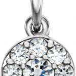 Platinum 1/4 CTW Natural Diamond Cluster Pendant - 652191