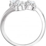 14K White 3/8 CTW Natural Diamond Three-Stone Ring - 122213