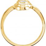 14K Yellow 1/2 CTW Natural Diamond Three-Stone Ring - 122214