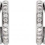 Platinum 1/5 CTW Natural Diamond Hoop Earrings - 86549