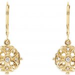 14K Yellow 1/10 CTW Natural Diamond Earrings - 65106