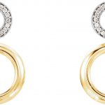 14K Yellow/White 1/6 CTW Natural Diamond Geometric Earrings - 65090