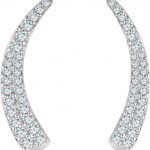 14K White 3/8 CTW Natural Diamond Ear Climbers - 652341