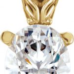 14K Yellow Forever One™ Colorless Lab-Grown Moissanite Pendant - 652518