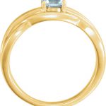 14K Yellow Natural Aquamarine Ring - 71928