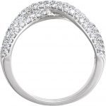 14K White 1 CTW Natural Diamond Criss-Cross Ring - 652458