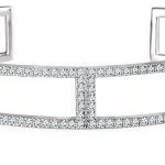 14K White 3/4 CTW Natural Diamond Cuff 6" Bracelet - 652354