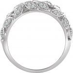 14K White 1/2 CTW Natural Diamond Leaf Ring - 652363