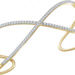 14K Yellow 3/4 CTW Natural Diamond Criss-Cross Cuff 7" Bracelet - 652350