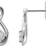 Platinum 1/5 CTW Natural Diamond Infinity-Inspired Earrings - 86601