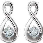 Platinum 1/5 CTW Natural Diamond Infinity-Inspired Earrings - 86601