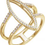 14K Yellow 1/4 CTW Natural Diamond Geometric Ring - 652422