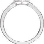 14K White 1/4 CTW Natural Diamond Geometric Ring - 652422