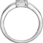 14K White .10 CTW Natural Diamond Geometric Ring - 652319