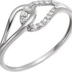 14K White .08 CTW Natural Diamond Ring - 652242