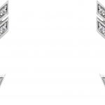 14K White 1/6 CTW Natural Diamond Arrow Earrings - 652435