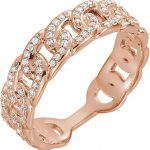 14K Rose 1/4 CTW Diamond Stackable Chain Link Ring - 123098