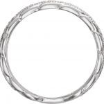 Platinum 1/4 CTW Diamond Stackable Chain Link Ring - 123098