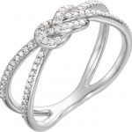 Platinum 1/5 CTW Diamond Knot Ring - 123097