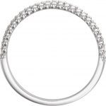 14K White 1/6 CTW Diamond Beaded Ring - 123117