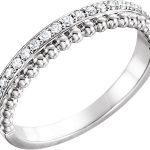 Platinum 1/5 CTW Diamond Beaded Ring - 123116