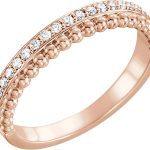 14K Rose 1/5 CTW Diamond Beaded Ring - 123116