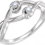 Platinum .08 CTW Diamond Double Knot Ring - 123343