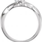 Platinum .08 CTW Diamond Double Knot Ring - 123343