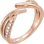 14K Rose 1/8 CTW Diamond Bypass Ring - 123168