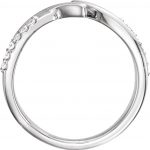 Platinum 1/8 CTW Diamond Bypass Ring - 123168