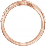 14K Rose 1/8 CTW Diamond Bypass Ring - 123168