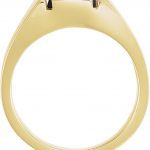 14K Yellow Natural Black Onyx Bezel-Set Ring - 60691