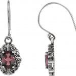 Sterling Silver Natural Rhodolite Garnet Earrings - 85236