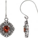 Sterling Silver Natural Madeira Citrine Earrings - 85237