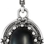 Sterling Silver Natural Onyx Pendant - 85245