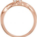 14K Rose .08 CTW Diamond Double Knot Ring - 123343