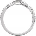 Platinum 1/10 CTW Natural Diamond Infinity-Inspired Ring - 123329