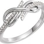 Platinum 1/10 CTW Natural Diamond Infinity-Inspired Ring - 123329