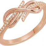 14K Rose 1/10 CTW Natural Diamond Infinity-Inspired Ring - 123329