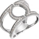 14K White 1/4 CTW Natural Diamond Geometric Ring - 652322