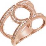 14K Rose 1/4 CTW Natural Diamond Geometric Ring - 652322