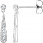 14K White 1/6 CTW Natural Diamond Teardrop Earrings - 652731