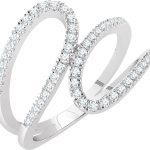 14K White 1/3 CTW Natural Diamond Freeform Ring - 652744