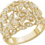 14K Yellow 1/2 CTW Natural Diamond Leaf Ring - 652363