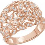 14K Rose 1/2 CTW Natural Diamond Leaf Ring - 652363